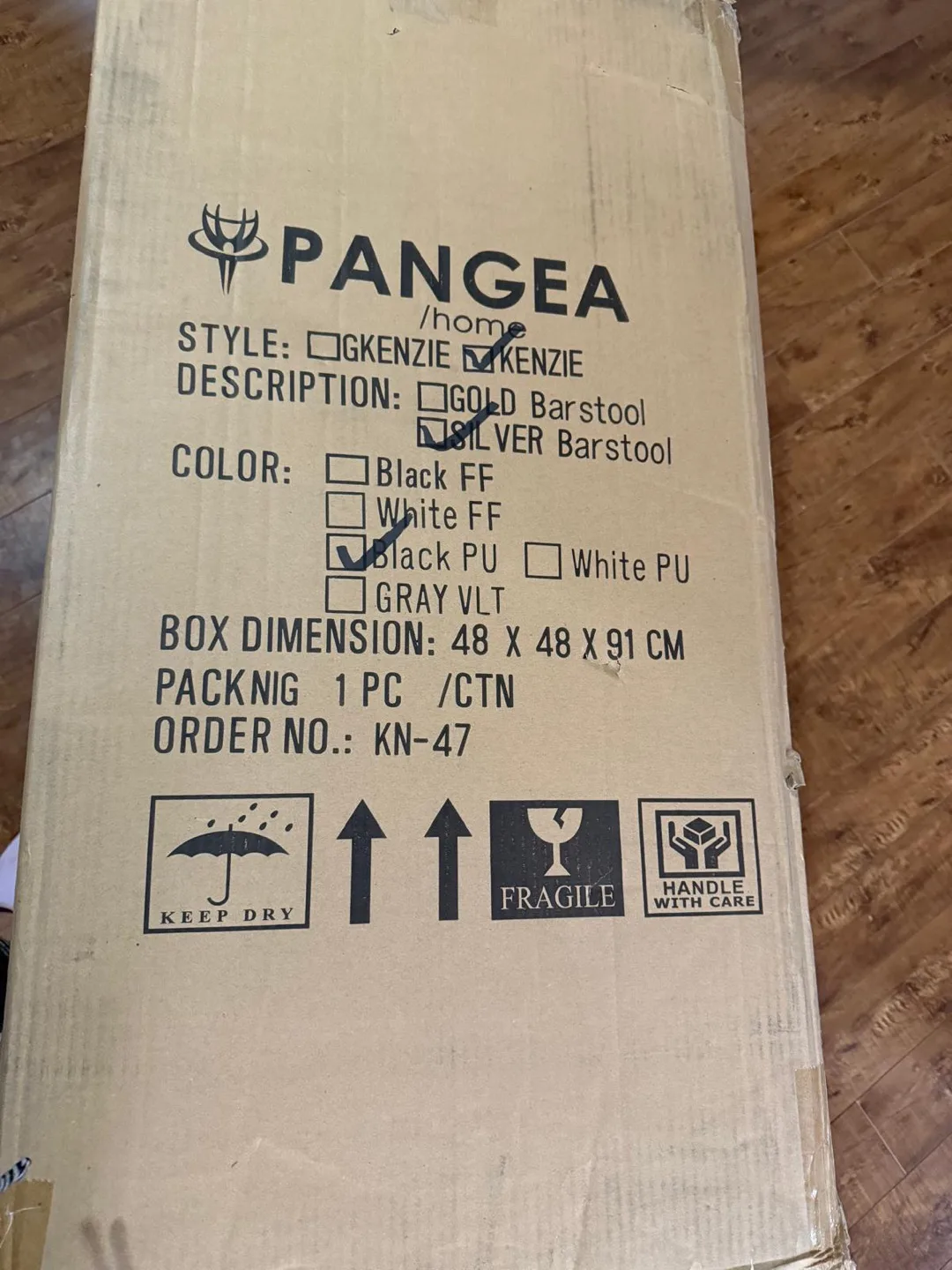 Pangea Kenzie Black Barstools - brand New! image indicator(2)