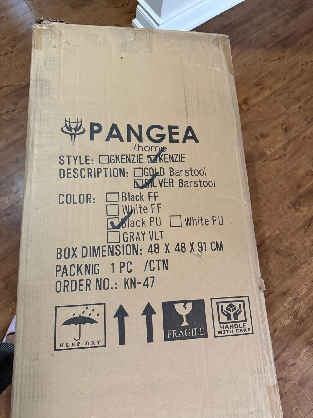 Pangea Kenzie Black Barstools - brand New! image indicator(5)