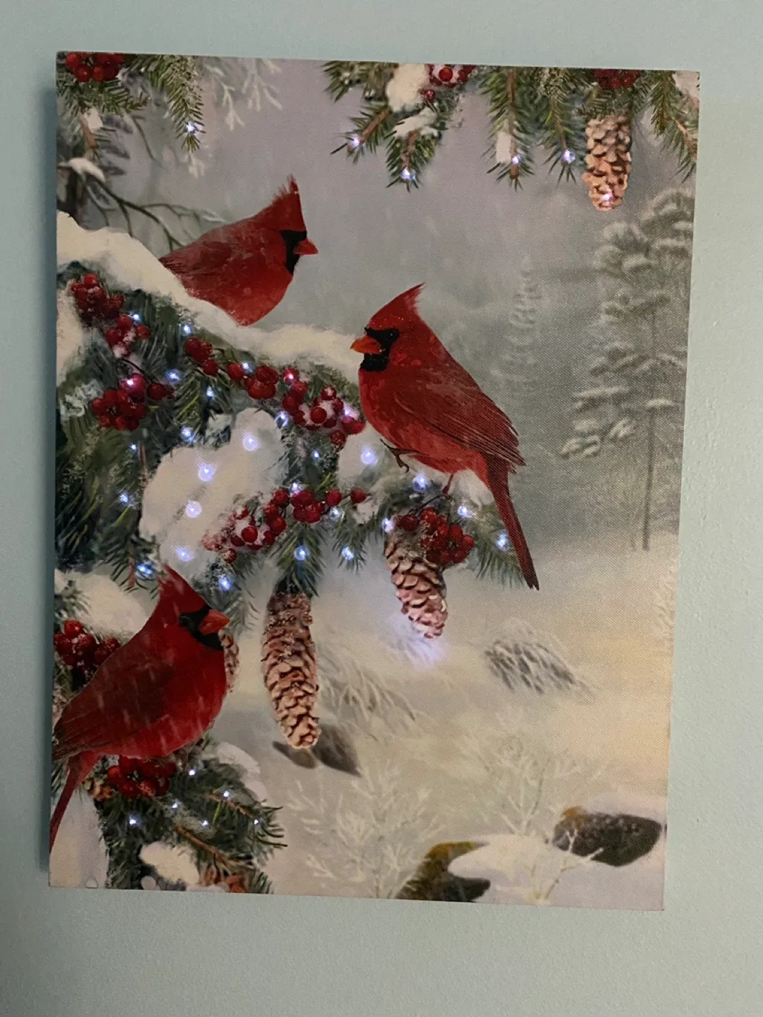 Cardinal Winter Scene Canvas Print image indicator(2)