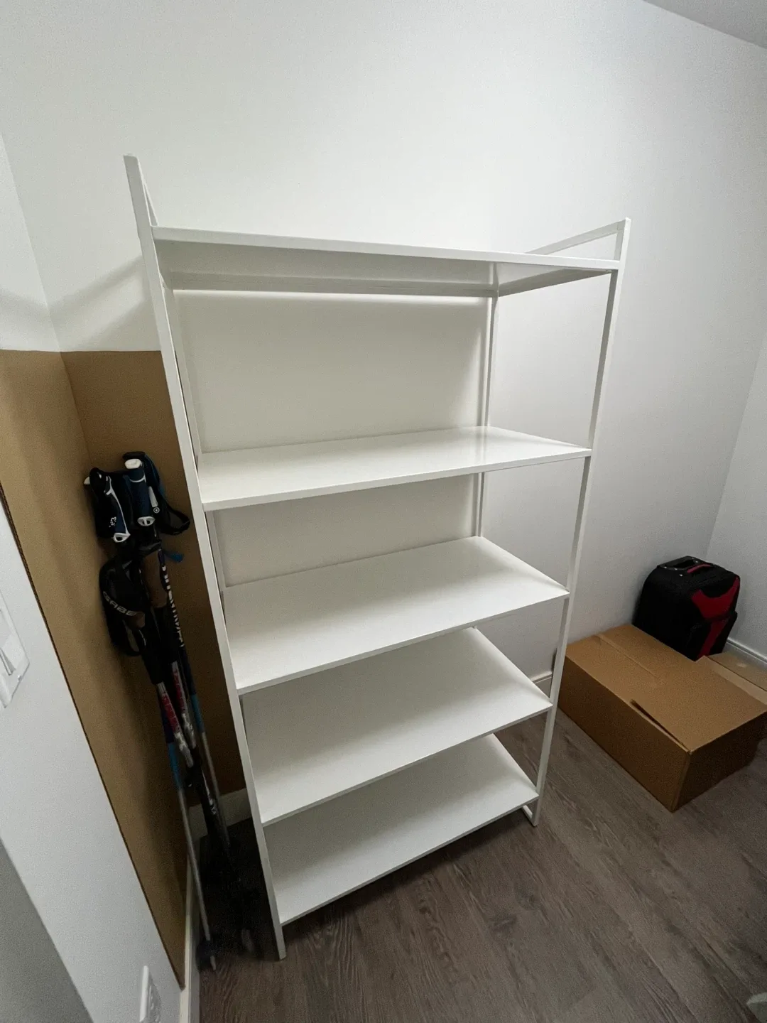 IKEA JONAXEL White Shelf Unit (31 1/2x15x63")