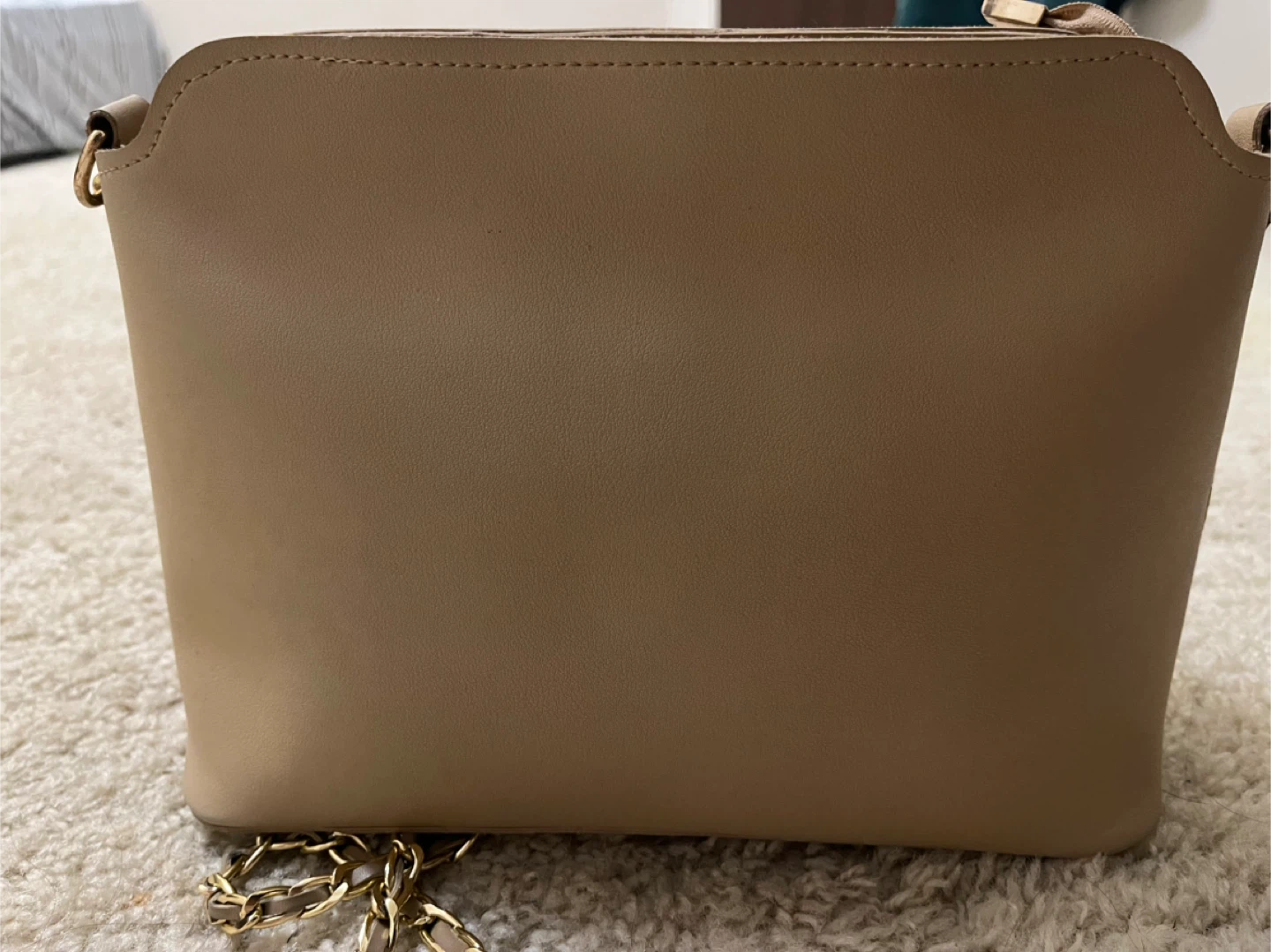 Beige Bow Accent Shoulder Bag - photo 3