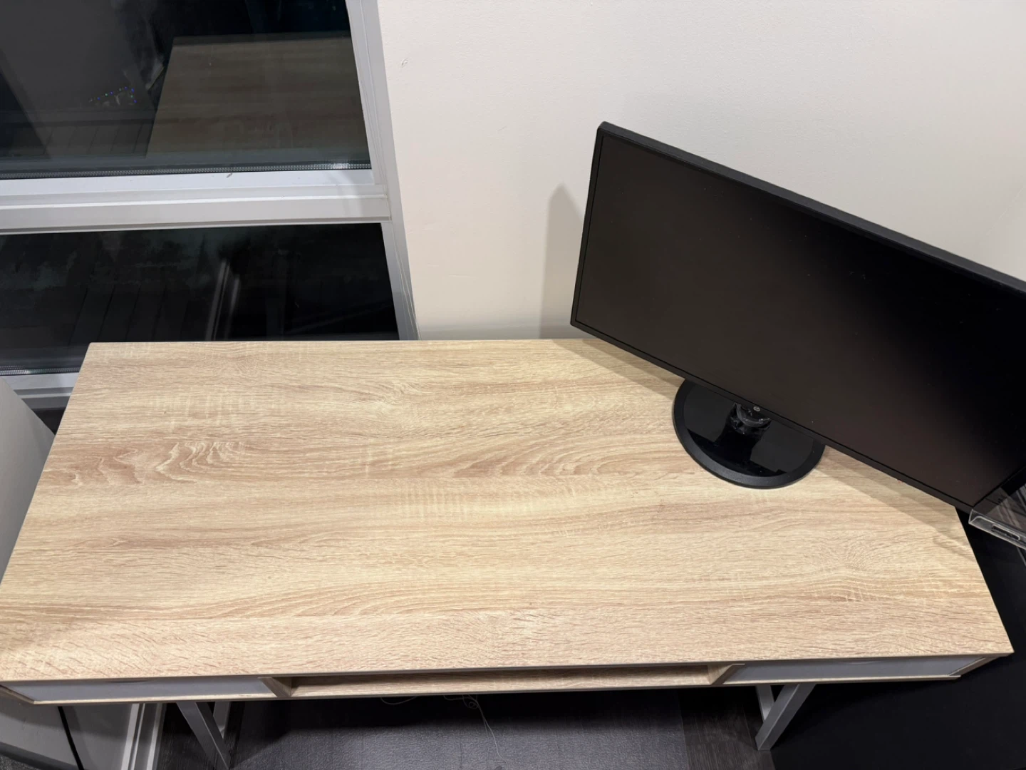Wood and White Desk - photo 2