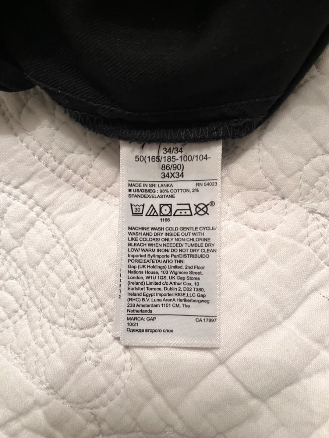 Men’s GAP Slim Black Pants - Size 34/34 - photo 4