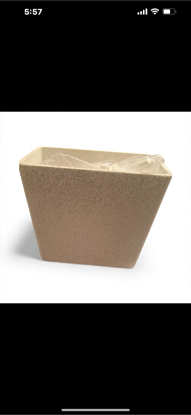 Neutral Speckled trash can & Soap Dispenser Set - photo 2