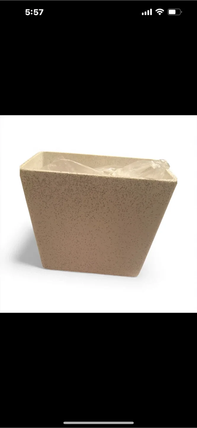 Neutral Speckled trash can & Soap Dispenser Set image indicator(2)