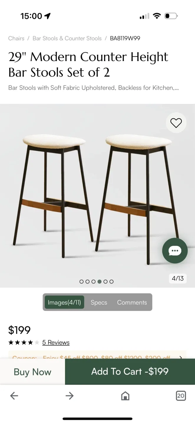 Bar Stools - Set of 2 image indicator(9)