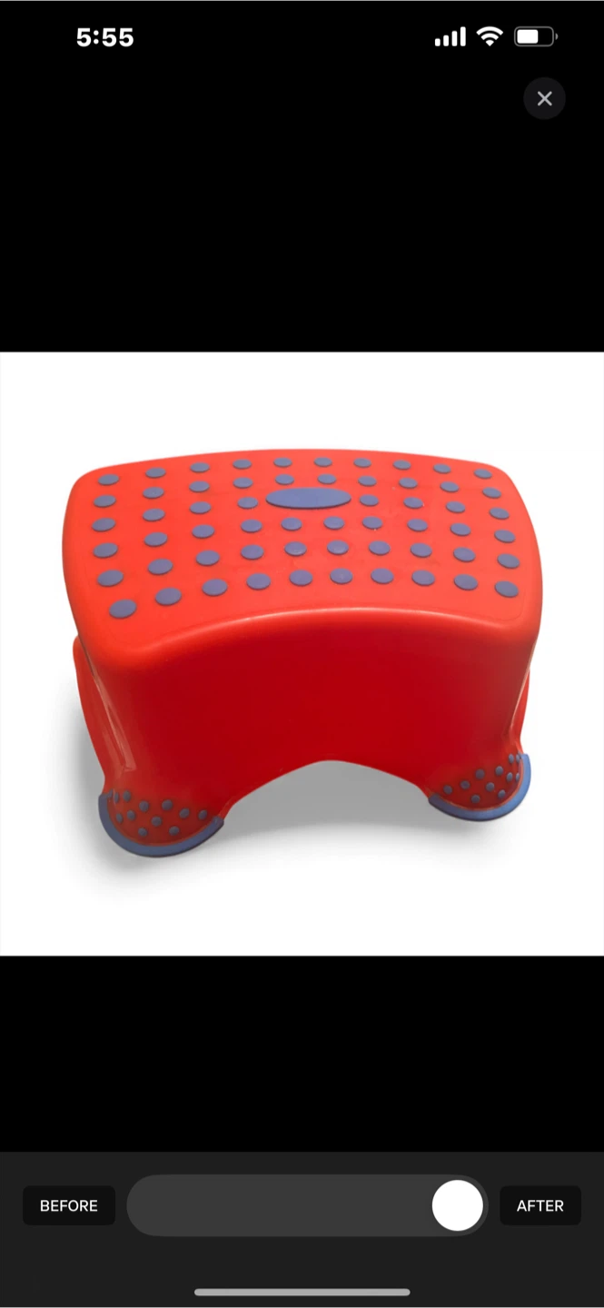 Red Plastic Step Stool - photo 2