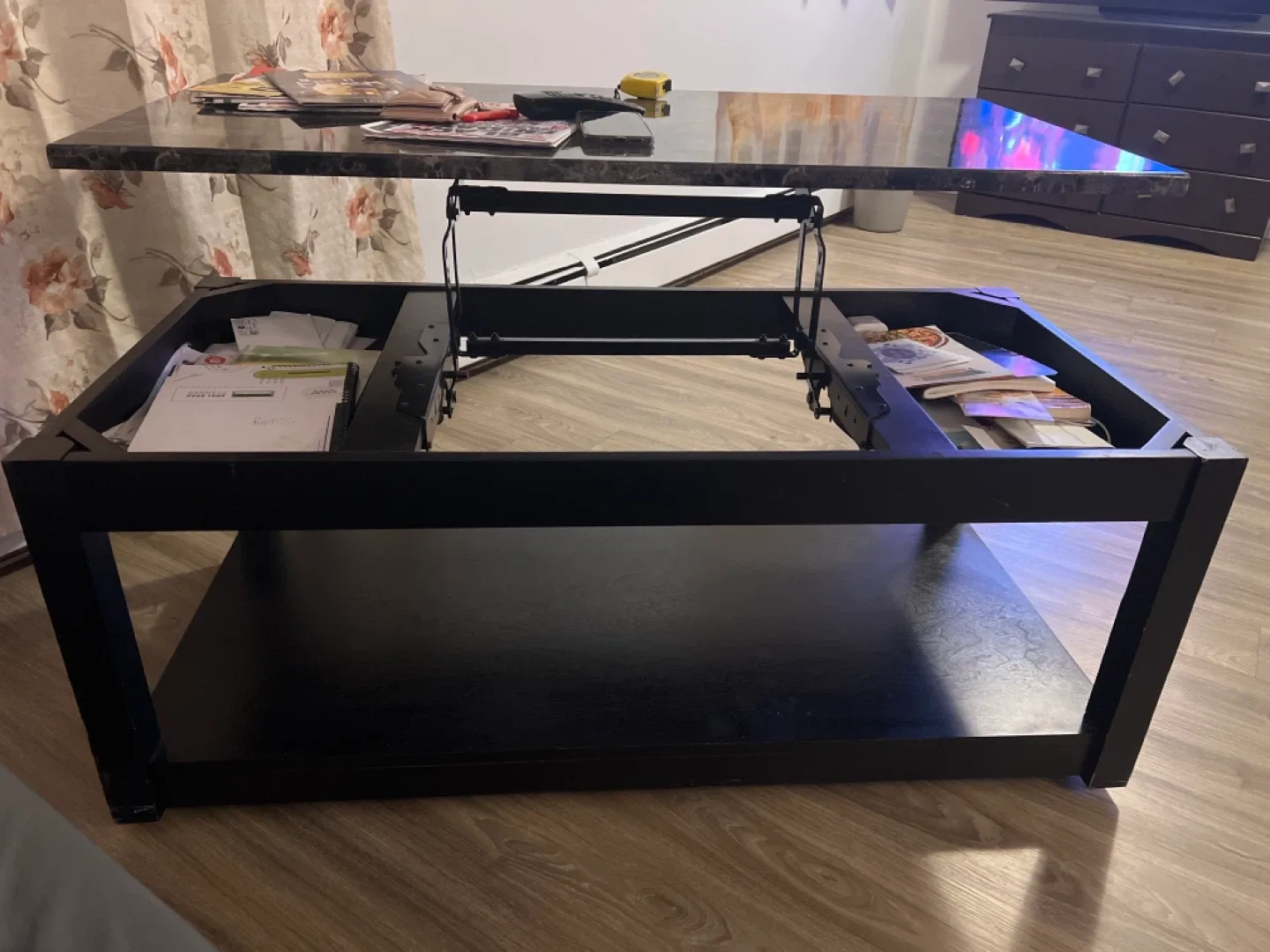 Lift Top Coffee Table - Black