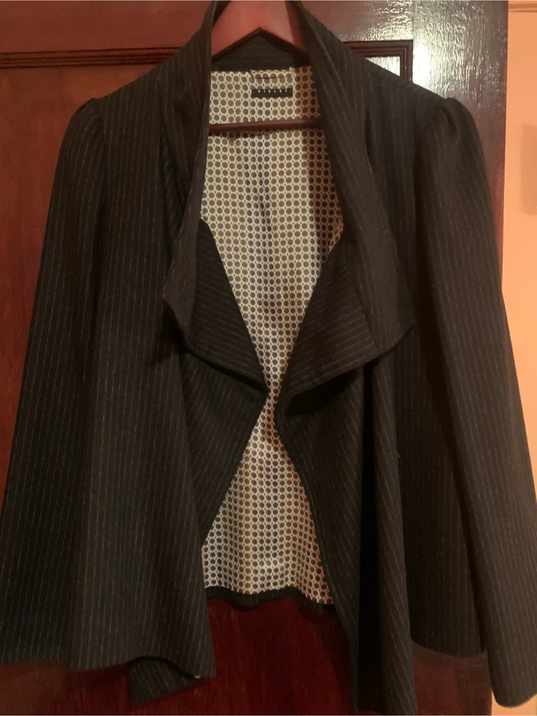 Sisley Pinstripe Cape Jacket image indicator(3)