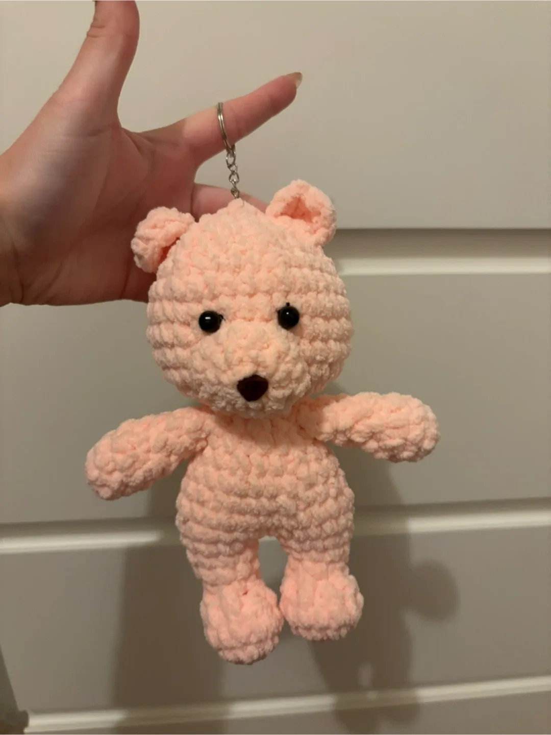 Handmade Knitted Pink Teddy Bear image indicator(2)