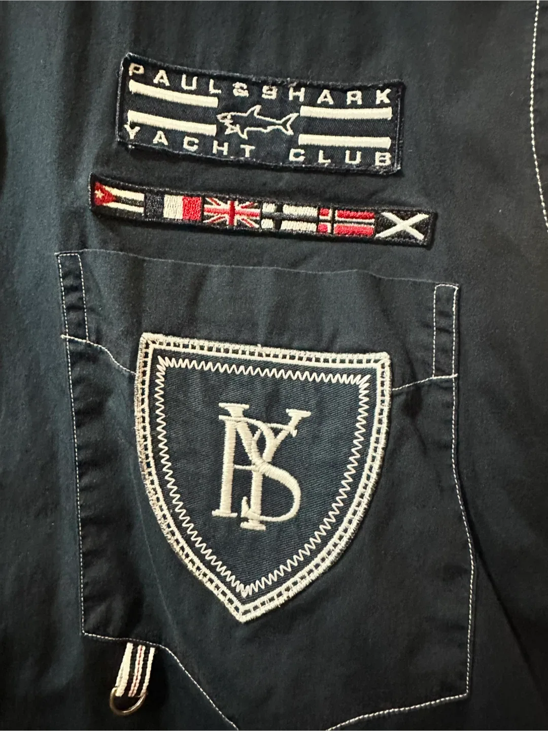 #Cleanout Paul & Shark Navy Blue Button-Down Shirt Large image indicator(2)