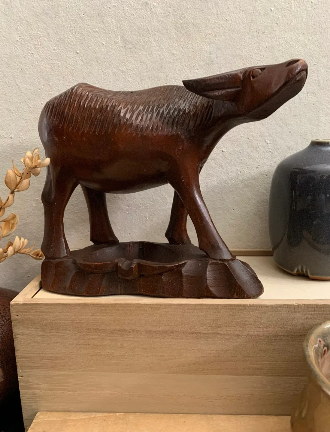 #🎁idea•Wooden Water Buffalo Statue image indicator(6)