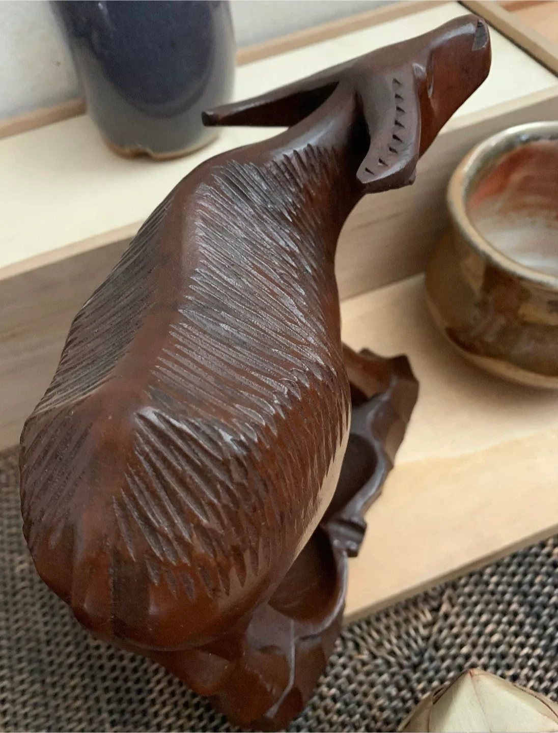#🎁idea•Wooden Water Buffalo Statue image indicator(5)