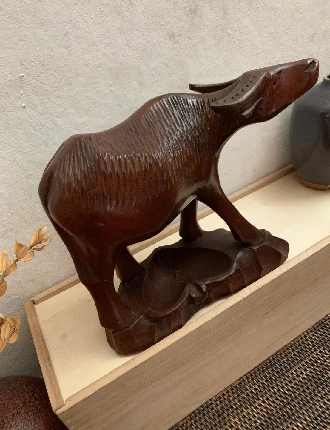 #🎁idea•Wooden Water Buffalo Statue image indicator(8)