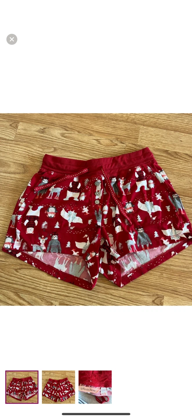 La Vie en Rose XS Holiday Print Shorts