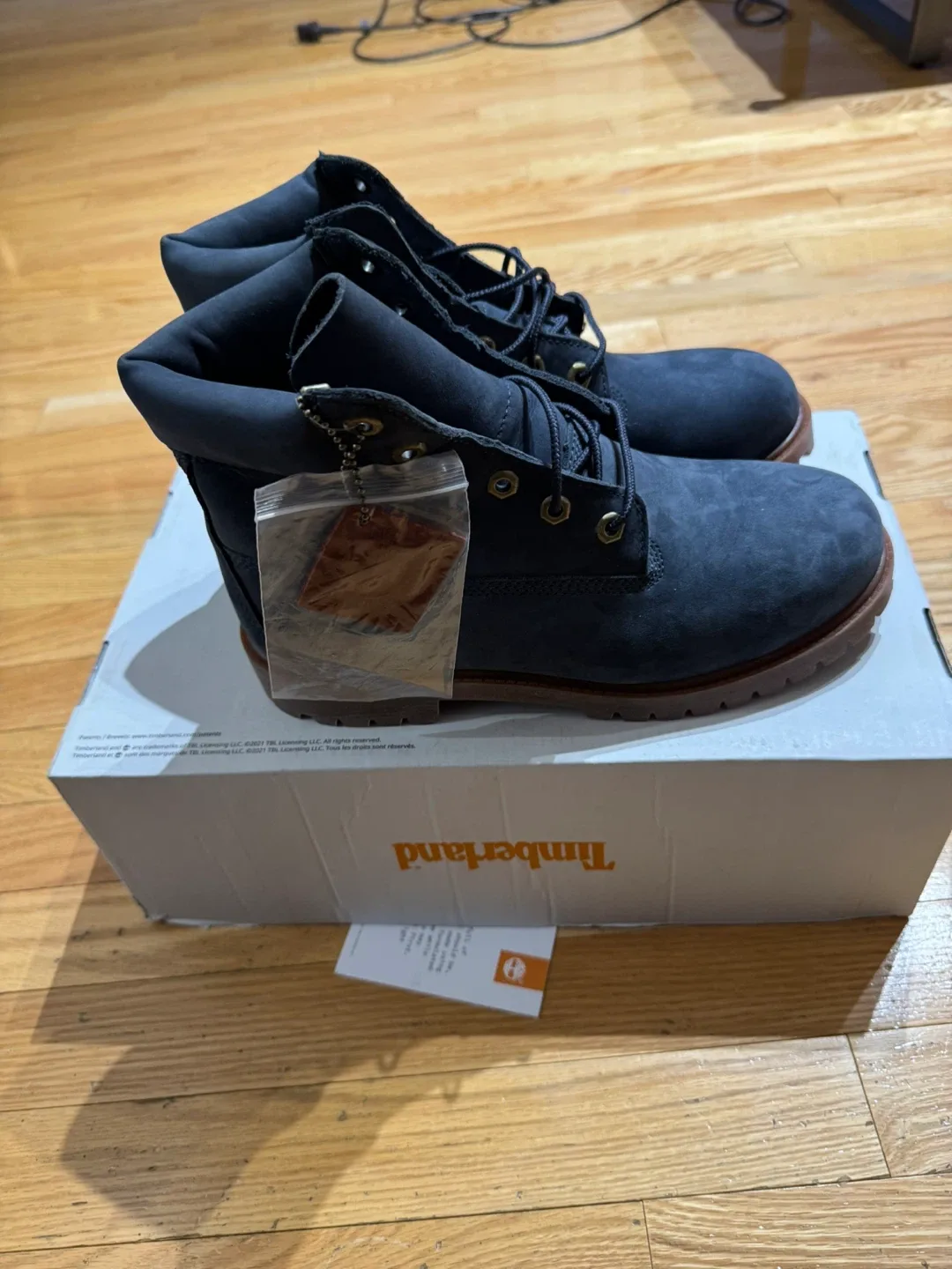 Timberland Blue Nubuck Leather Boots, Size 7