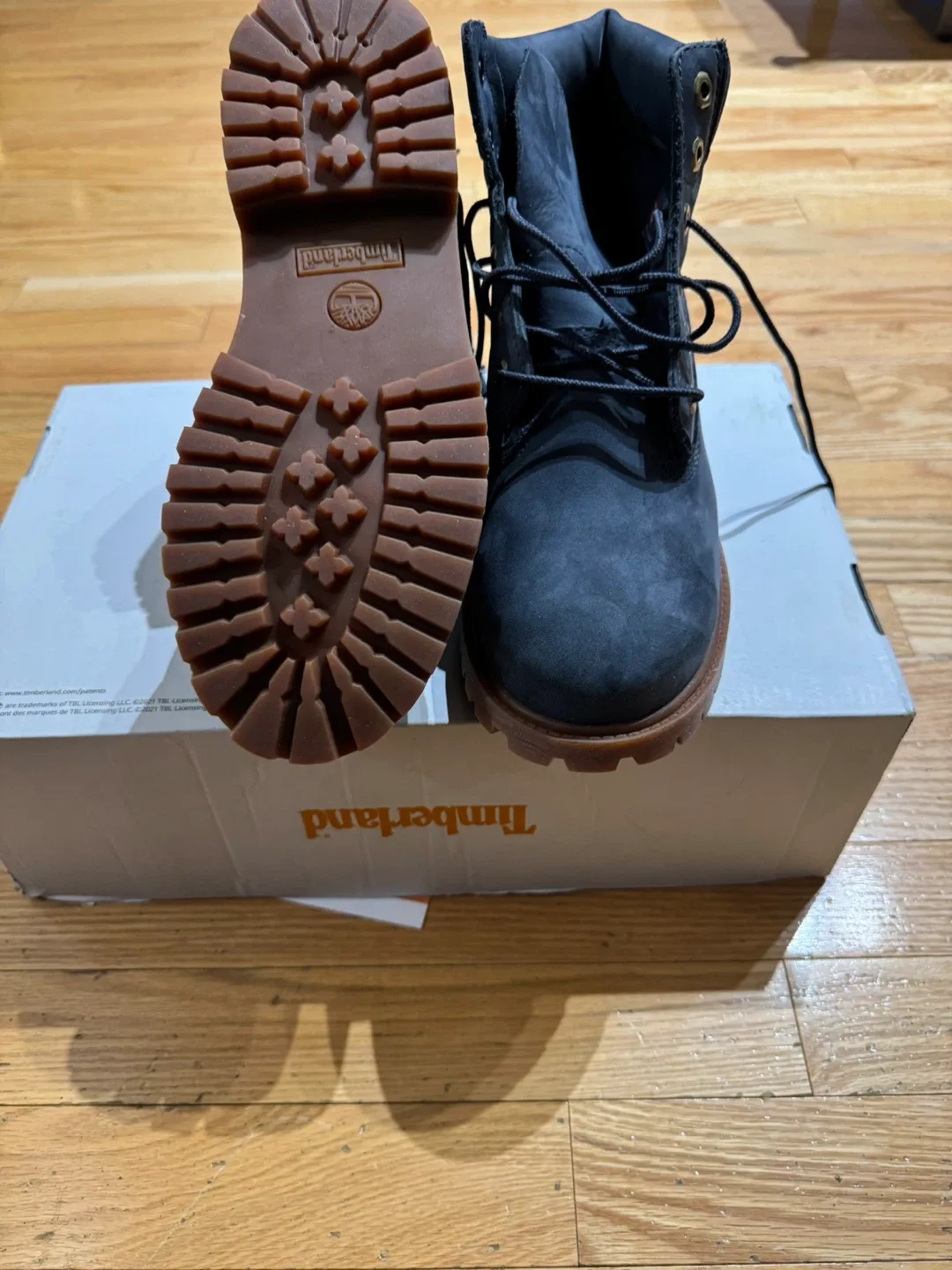 Timberland Blue Nubuck Leather Boots, Size 7 image indicator(3)