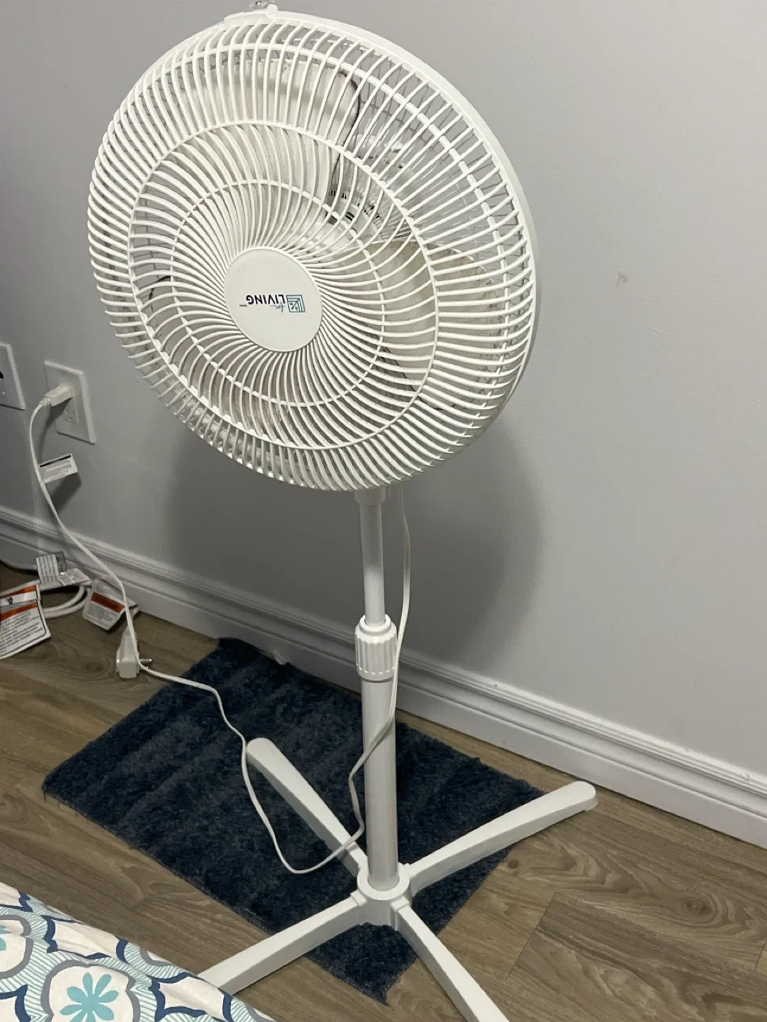 Living Essentials White Stand Fan