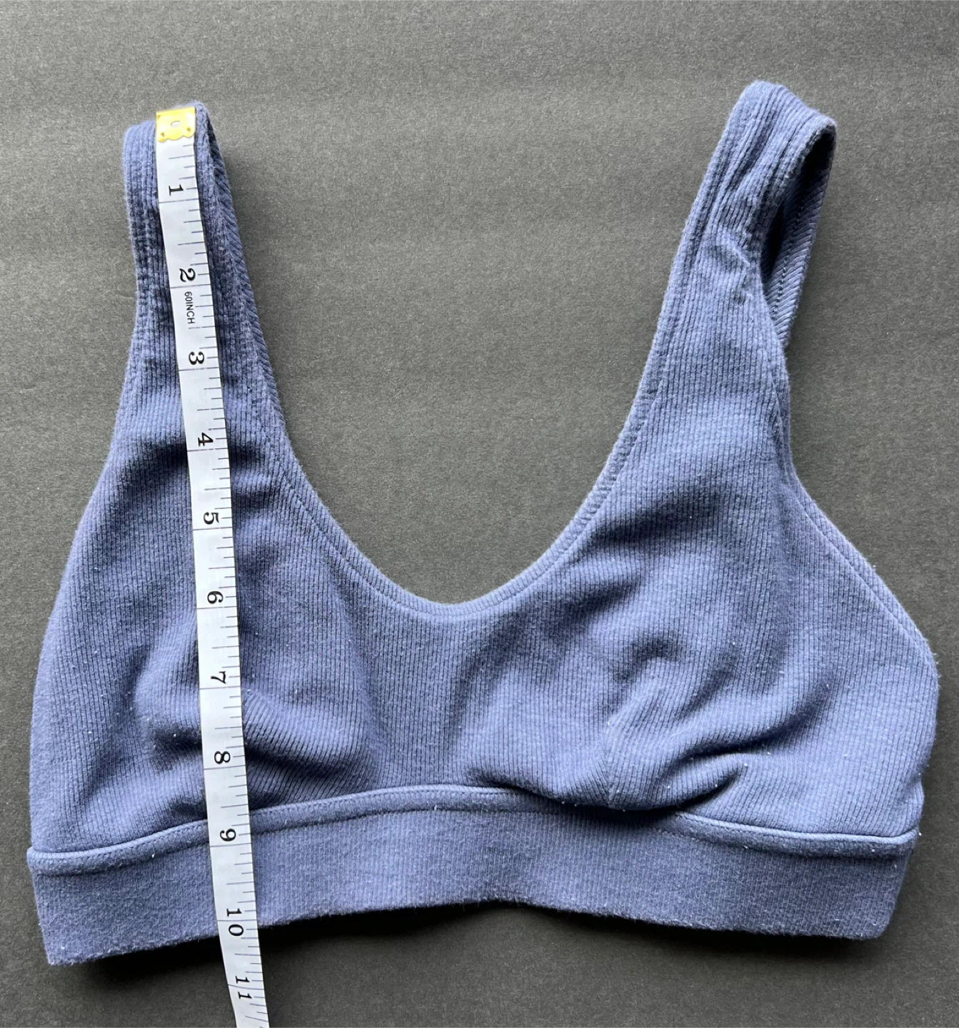 Blue Ribbed Sports Bra - Size Small #Cleanout - photo 3