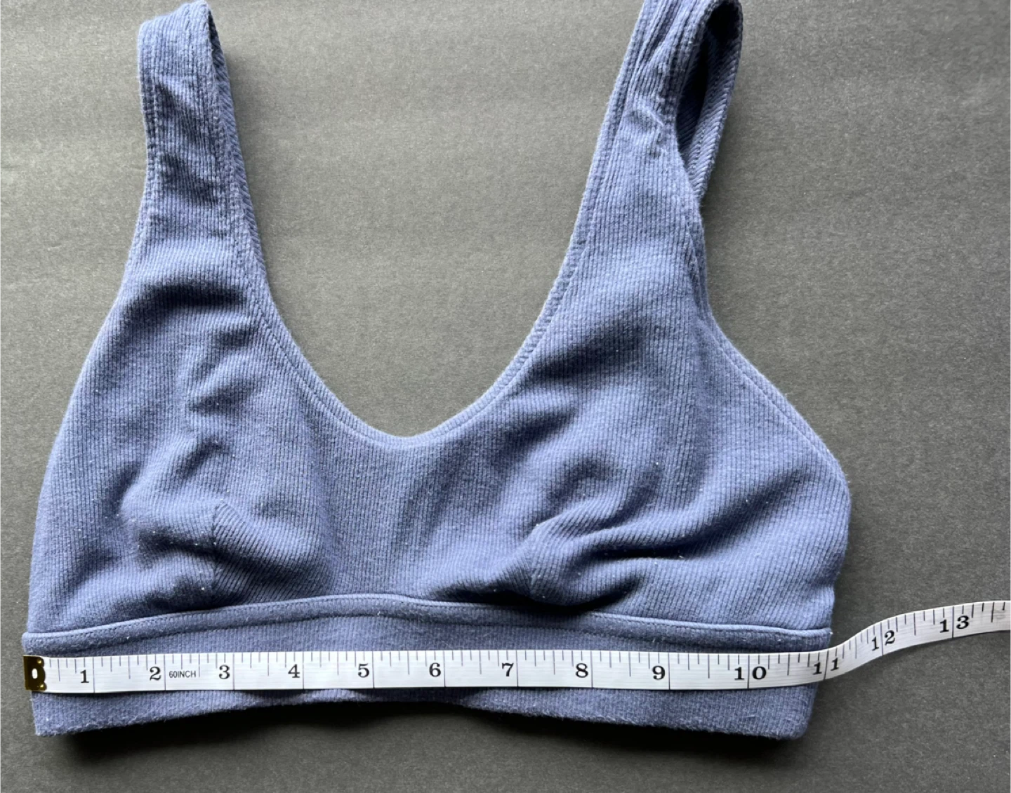 Blue Ribbed Sports Bra - Size Small #Cleanout - photo 5