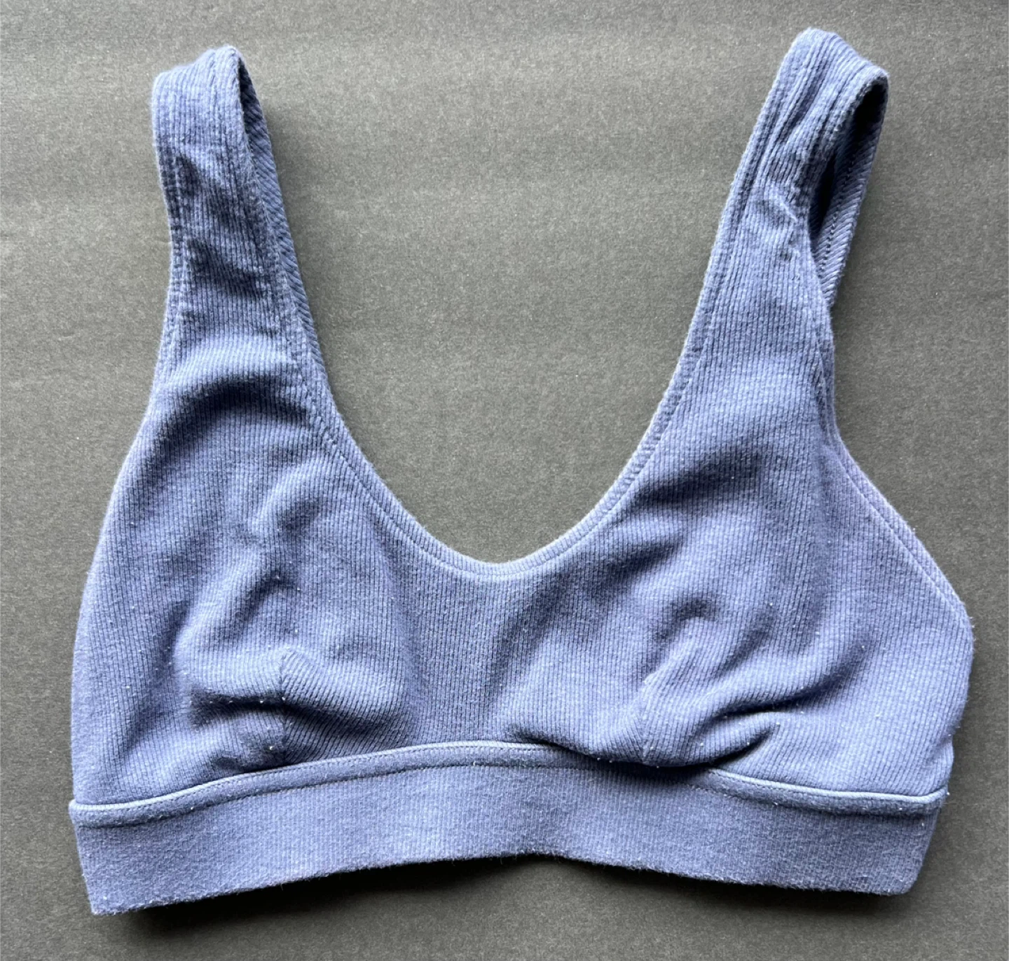 Blue Ribbed Sports Bra - Size Small #Cleanout - photo 4