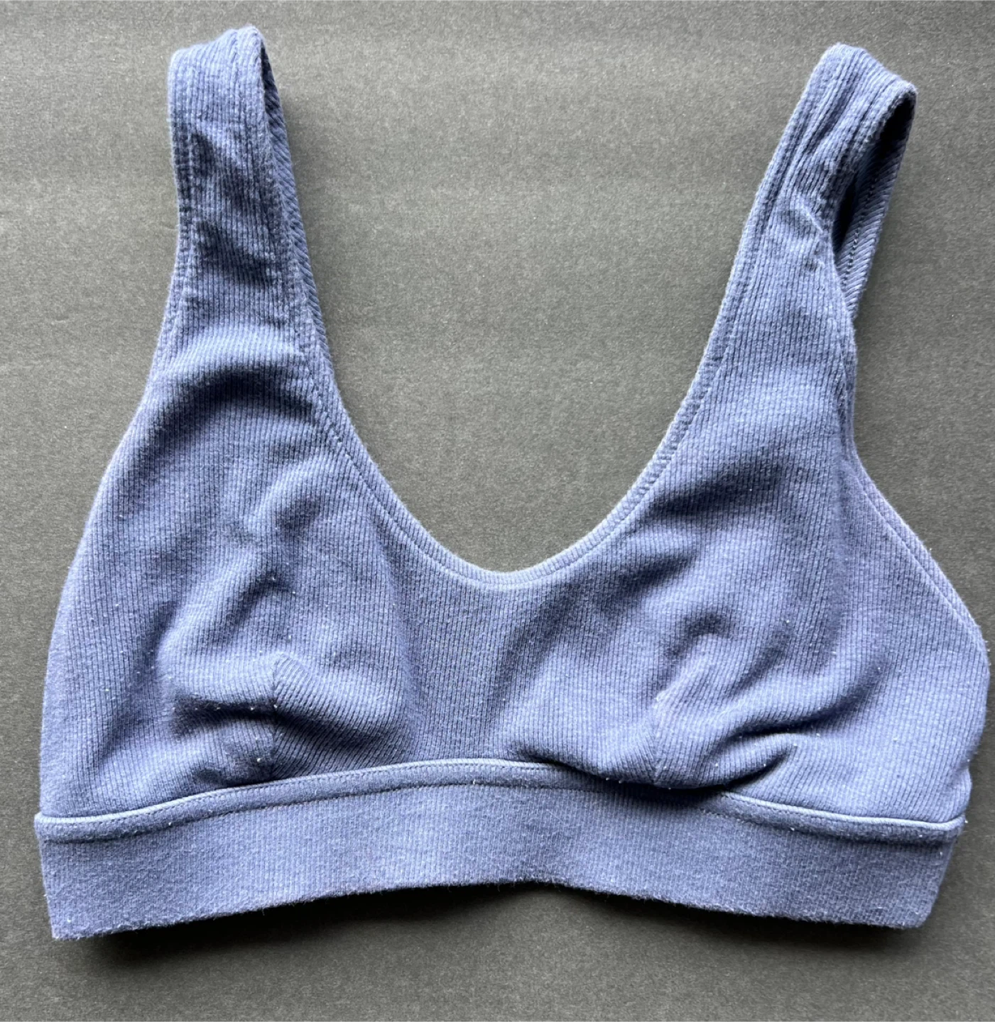Blue Ribbed Sports Bra - Size Small #Cleanout - photo 2