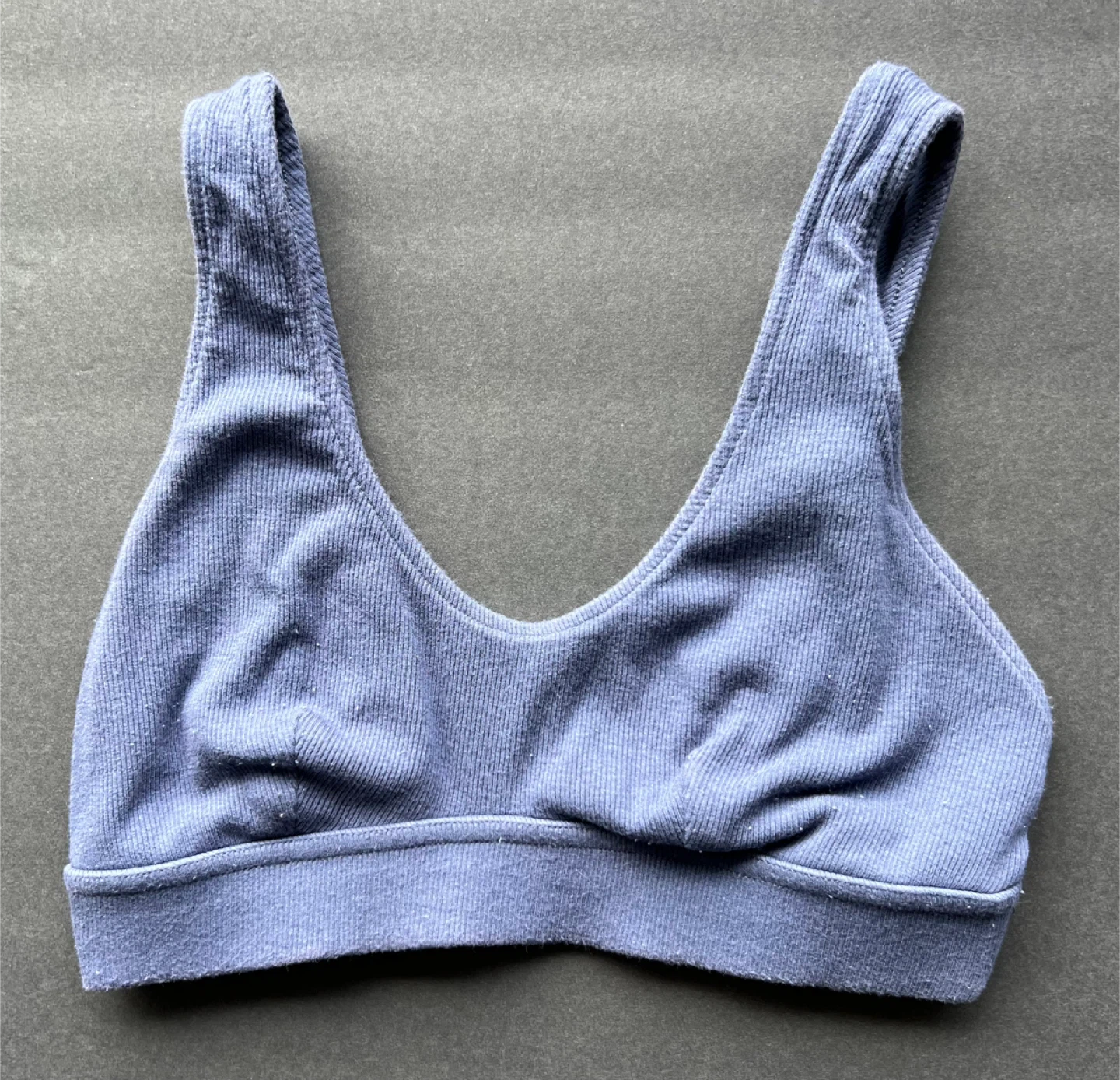 Blue Ribbed Sports Bra - Size Small #Cleanout