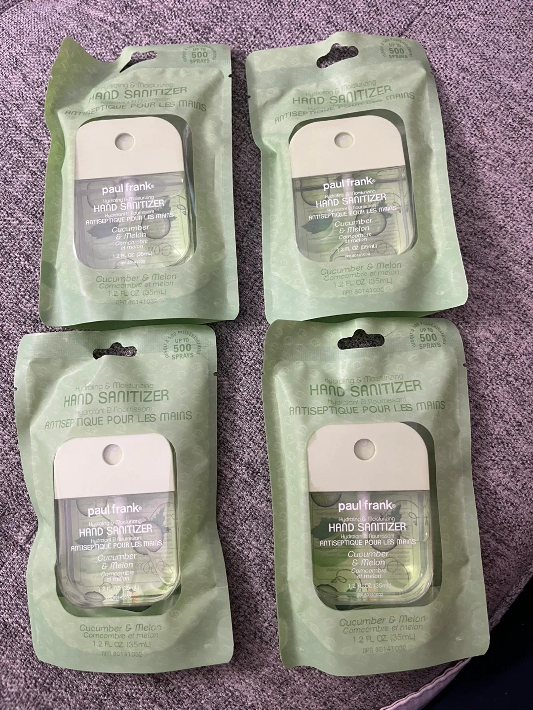 Paul Frank Cucumber & Melon Hand Sanitizer (x4) NEW