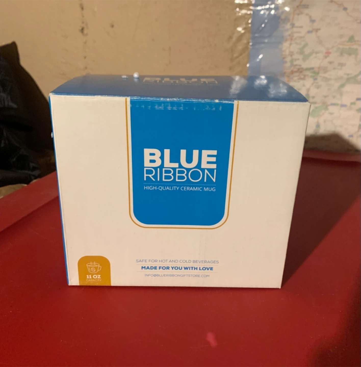 #2Cleanout-New Blue Ribbon High-Quality Ceramic Mug - 11 oz
