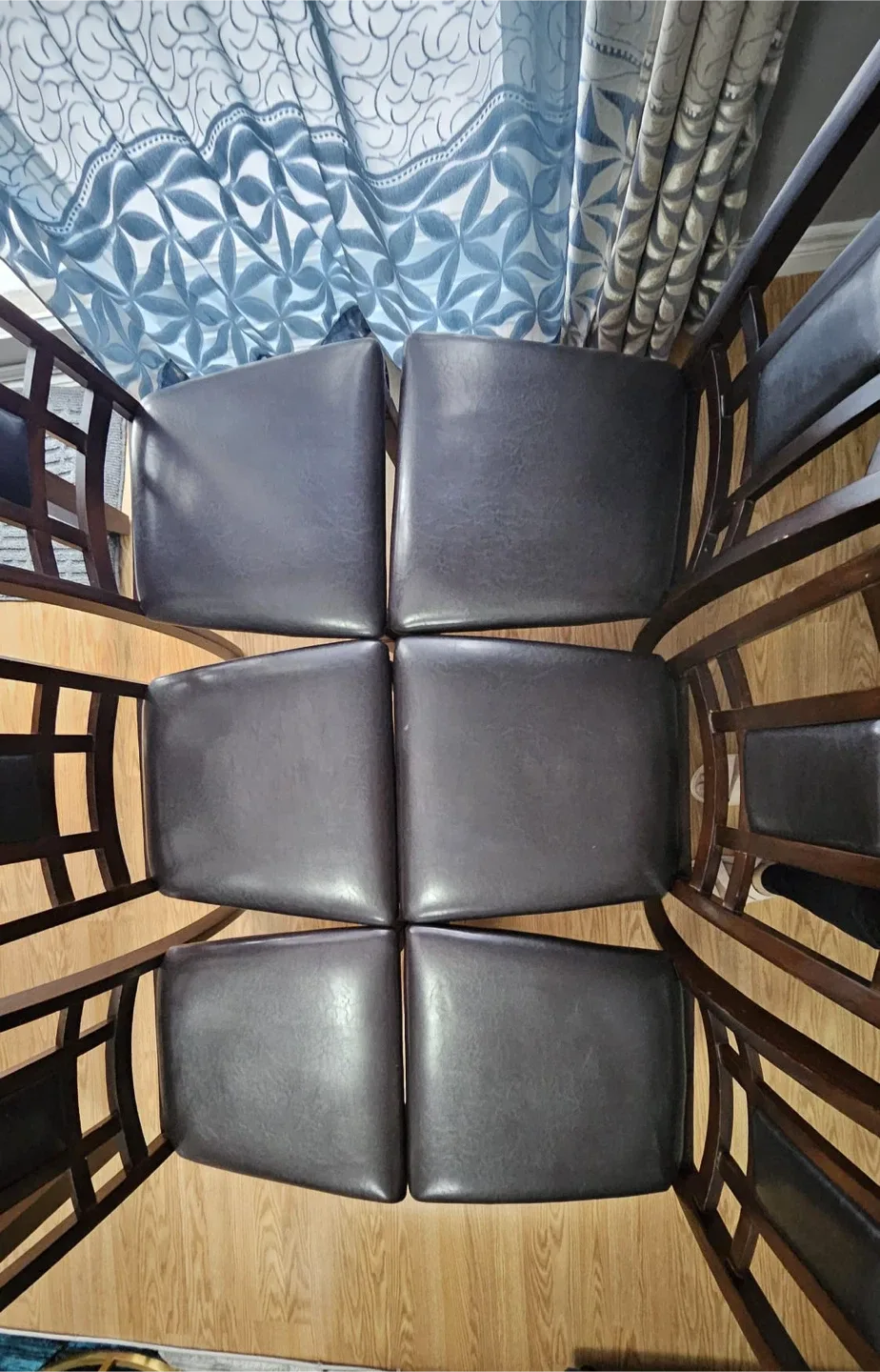 Dining Table with 6 Chairs - Brown Wood image indicator(4)