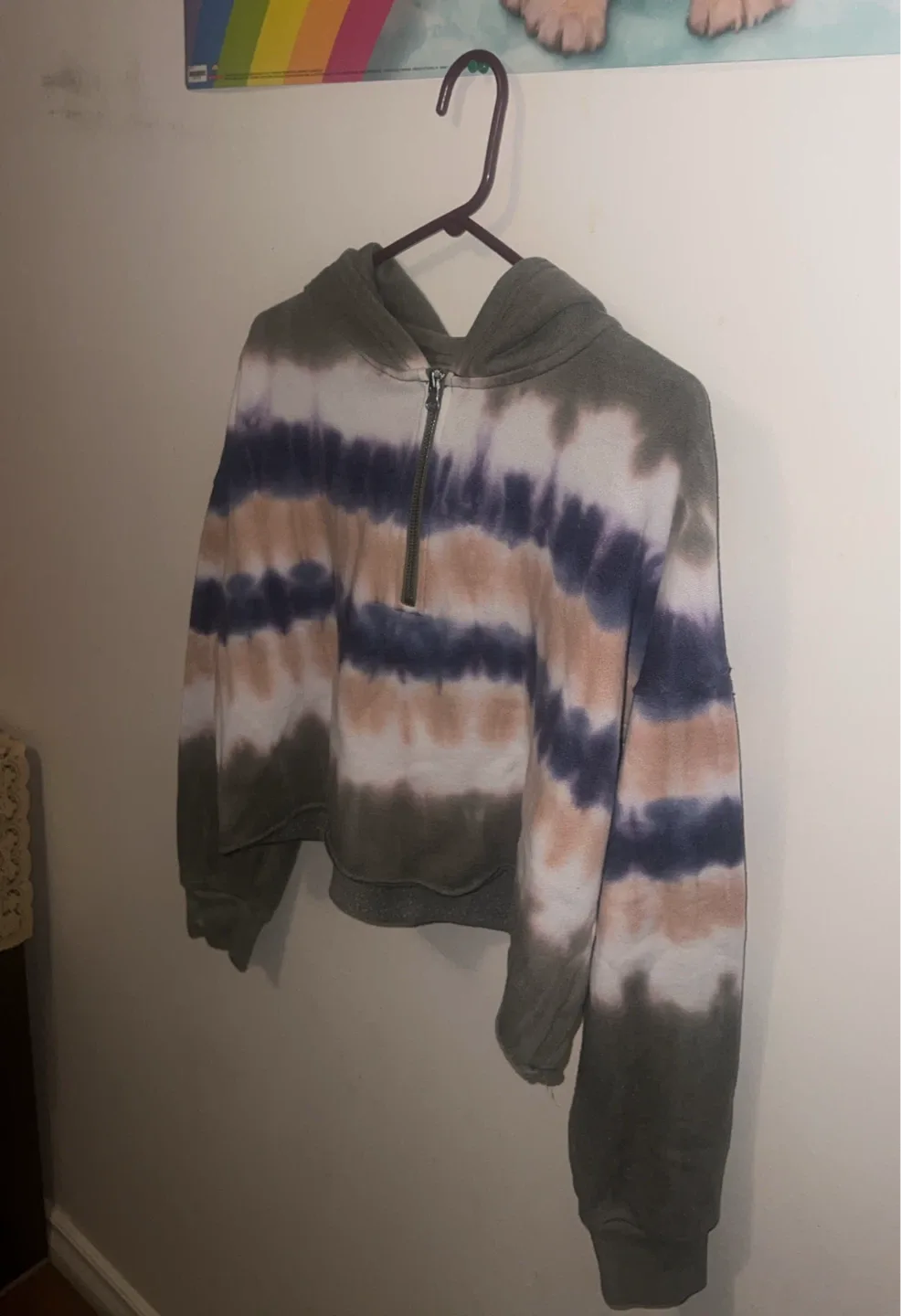 Tie Dye Cropped Hoodie
