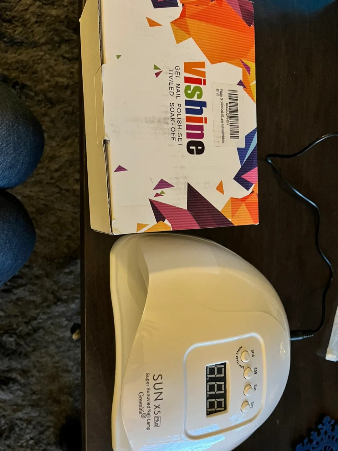 SUN X5 Plus Nail Lamp & Vishine Gel Polish Set