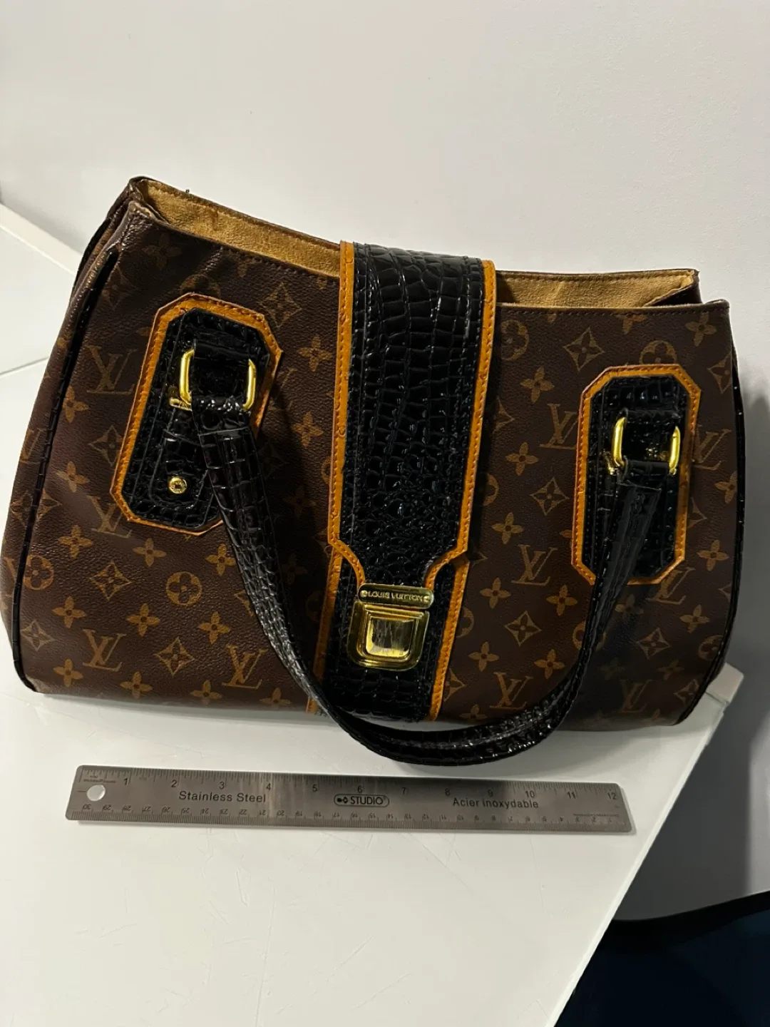 Louis Vuitton Monogram Canvas Leather Trim Handbag image indicator(2)