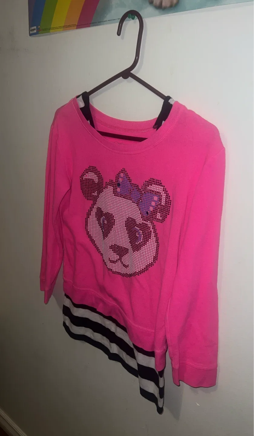 Pink Panda Long Sleeve Shirt