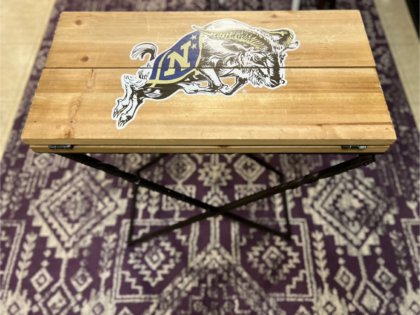 Navy Wooden Folding Table - photo 2
