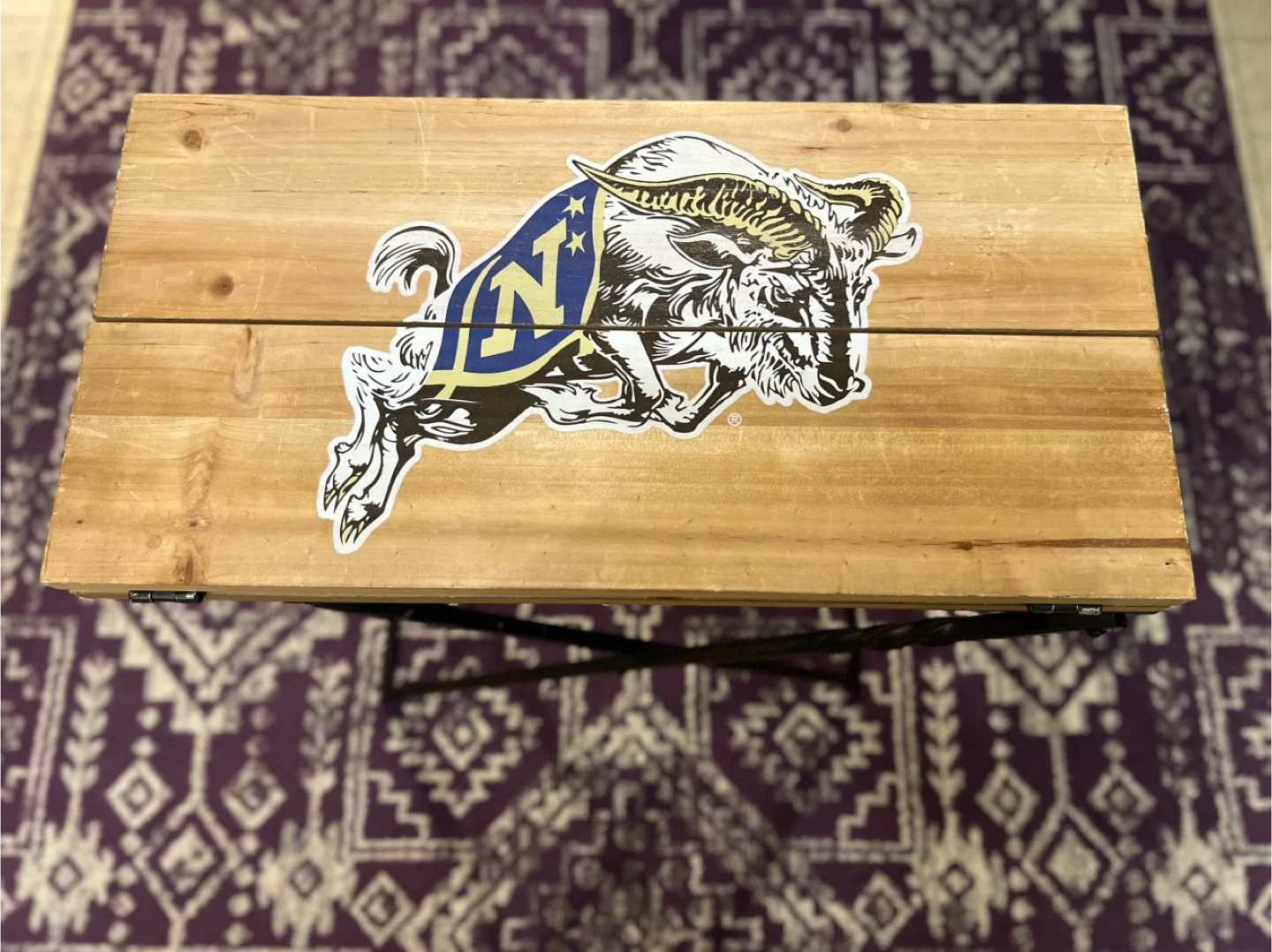 Navy Wooden Folding Table - photo 4