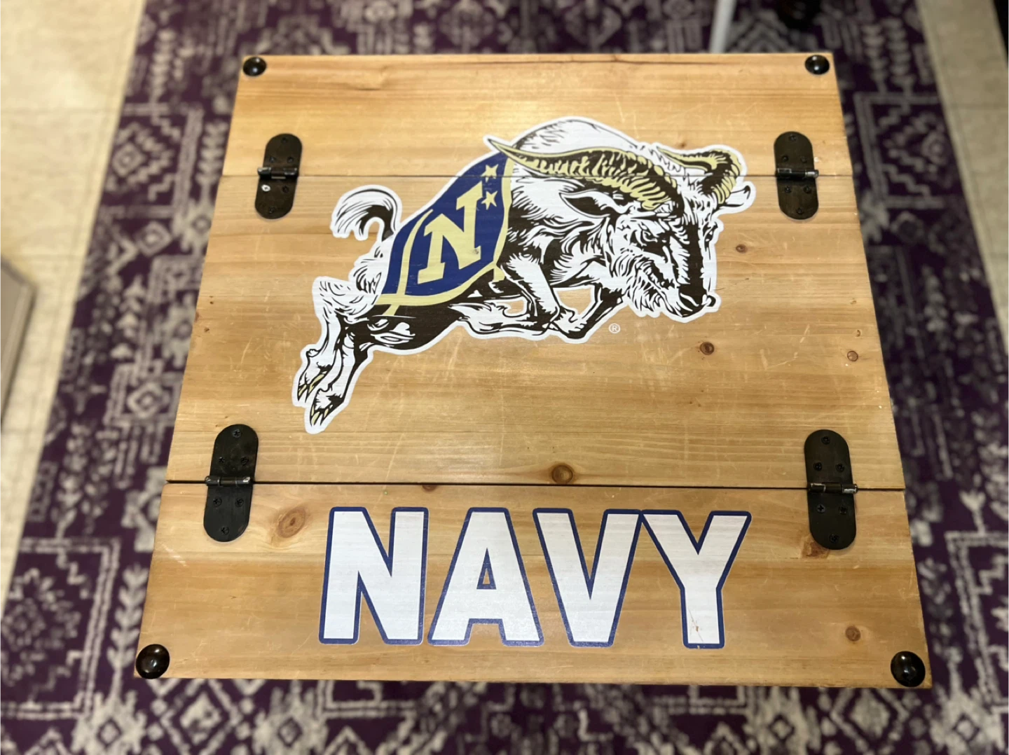 Navy Wooden Folding Table