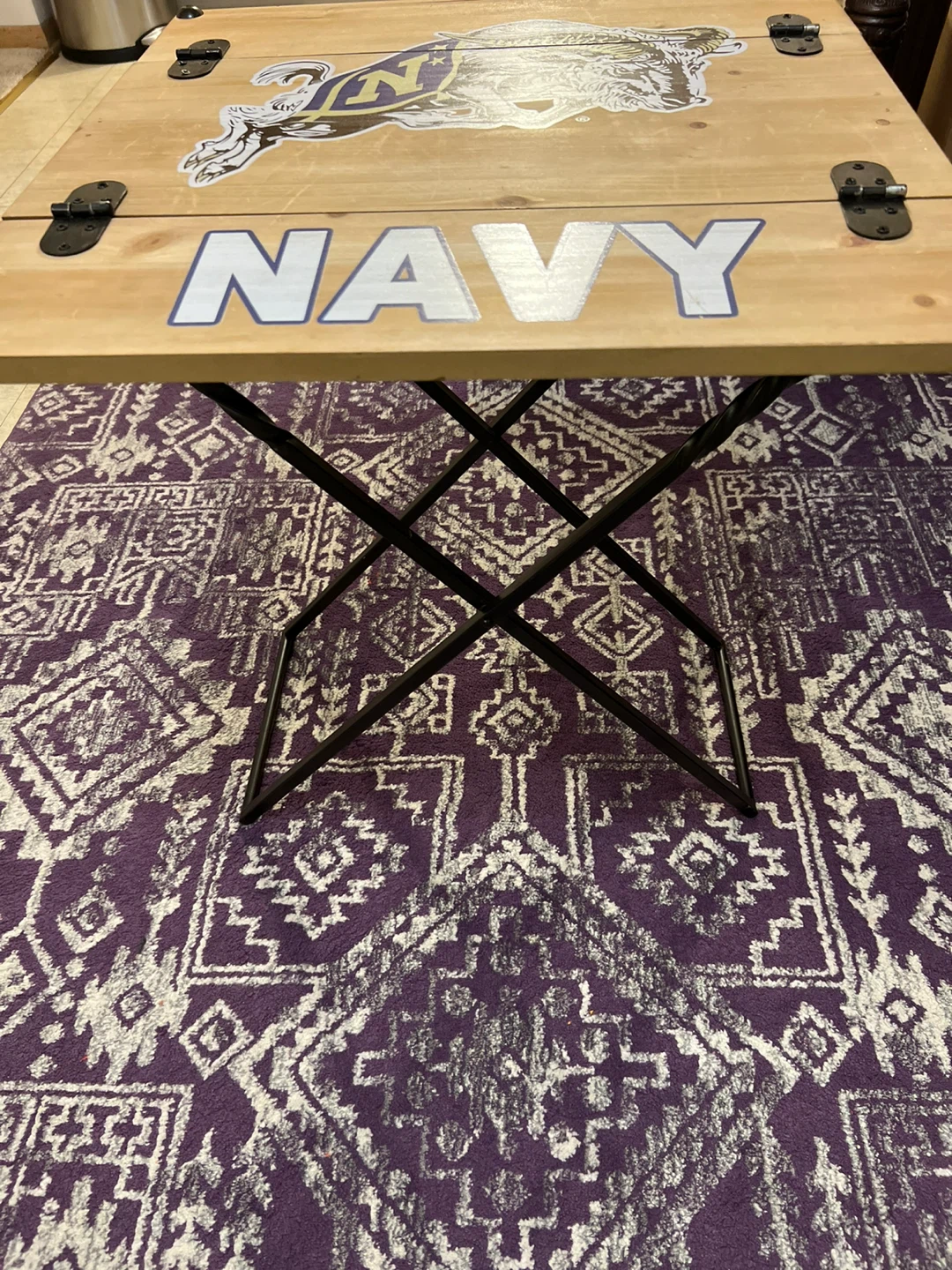 Navy Wooden Folding Table - photo 3