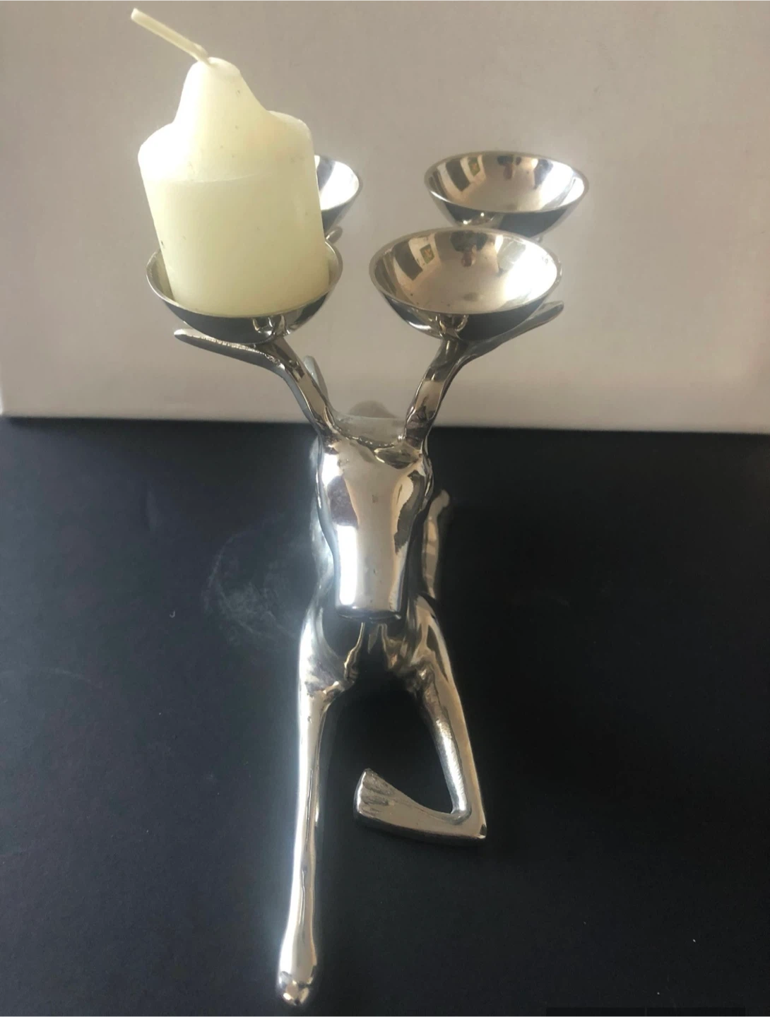 Reindeer Silver Plated Candle Holder - photo 3