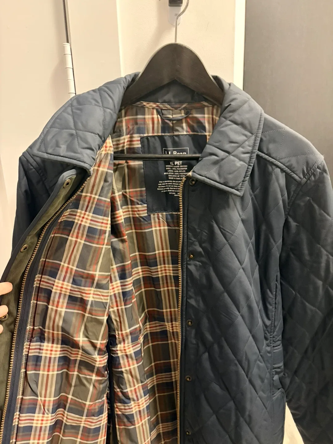 LL Bean Quilted Riding Jacket - Navy image indicator(2)