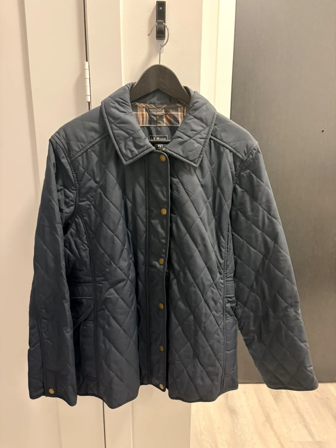 LL Bean Quilted Riding Jacket - Navy