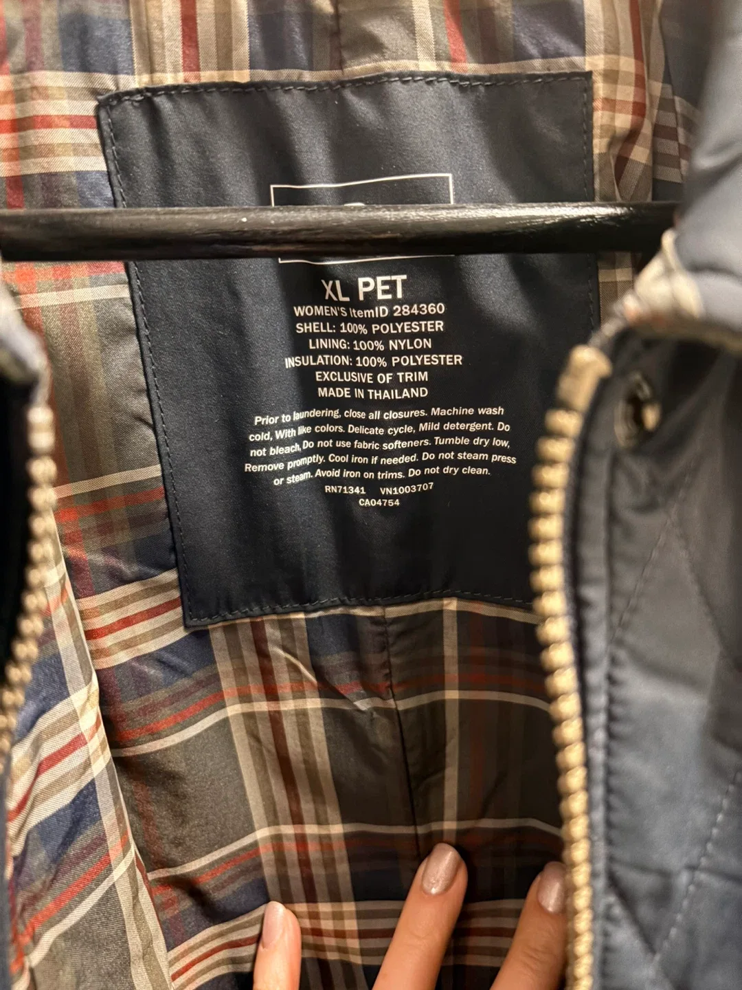 LL Bean Quilted Riding Jacket - Navy image indicator(5)