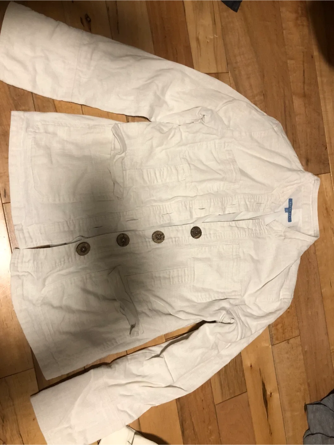 Smart Set Cream Linen Jacket - Size 11