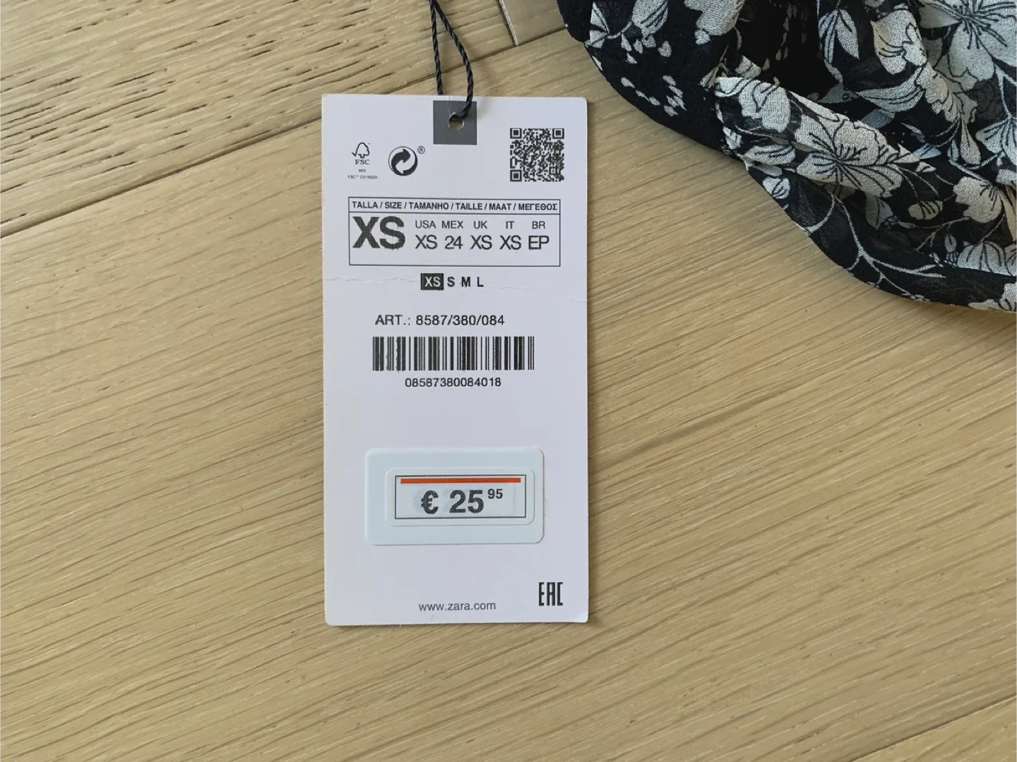 New Zara Floral Print Blouse - Size XS image indicator(3)