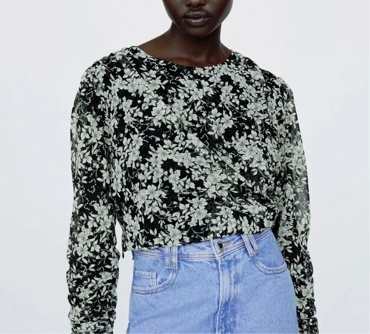 New Zara Floral Print Blouse - Size XS