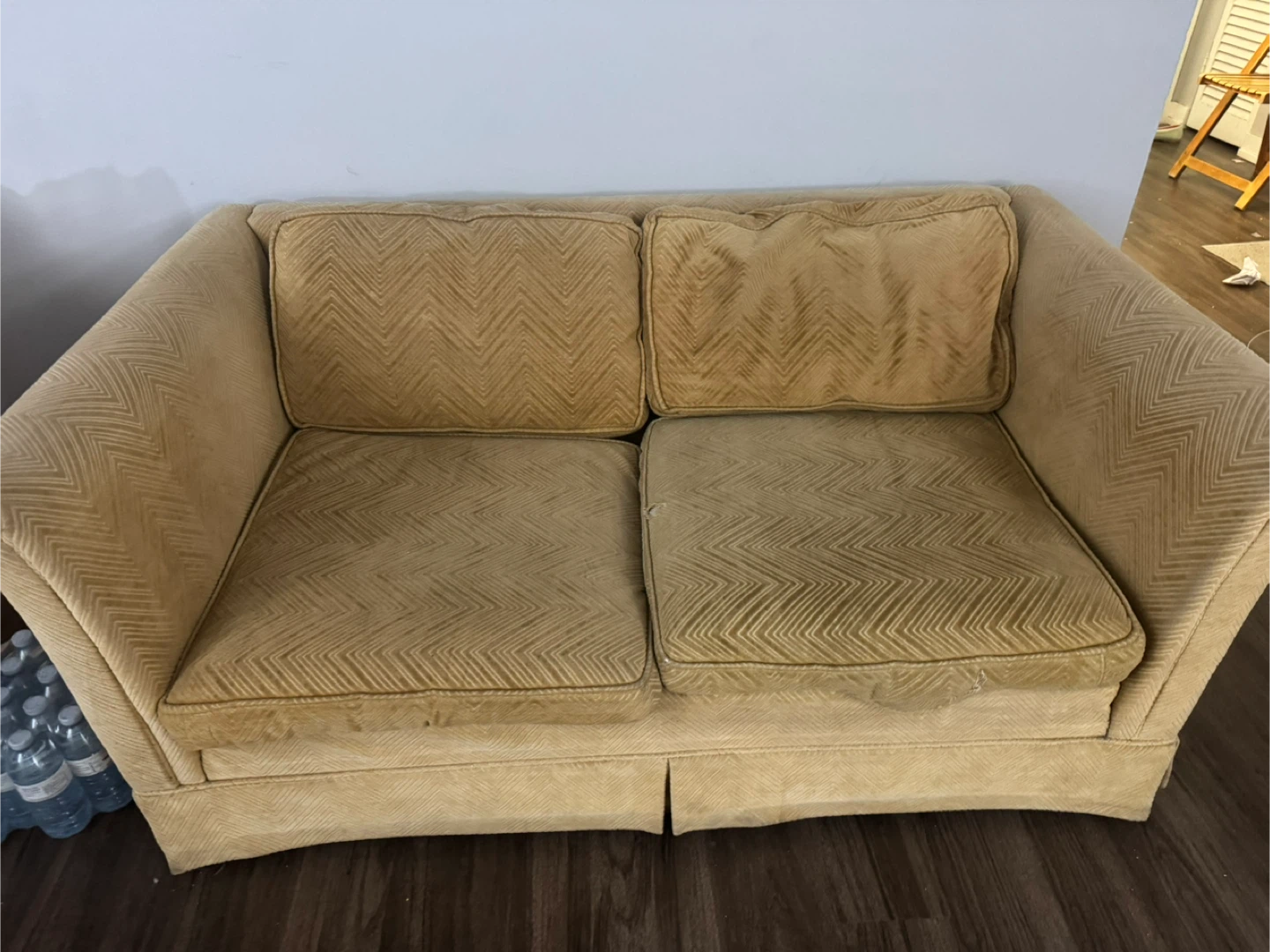 Beige Loveseat Sofa - photo 2