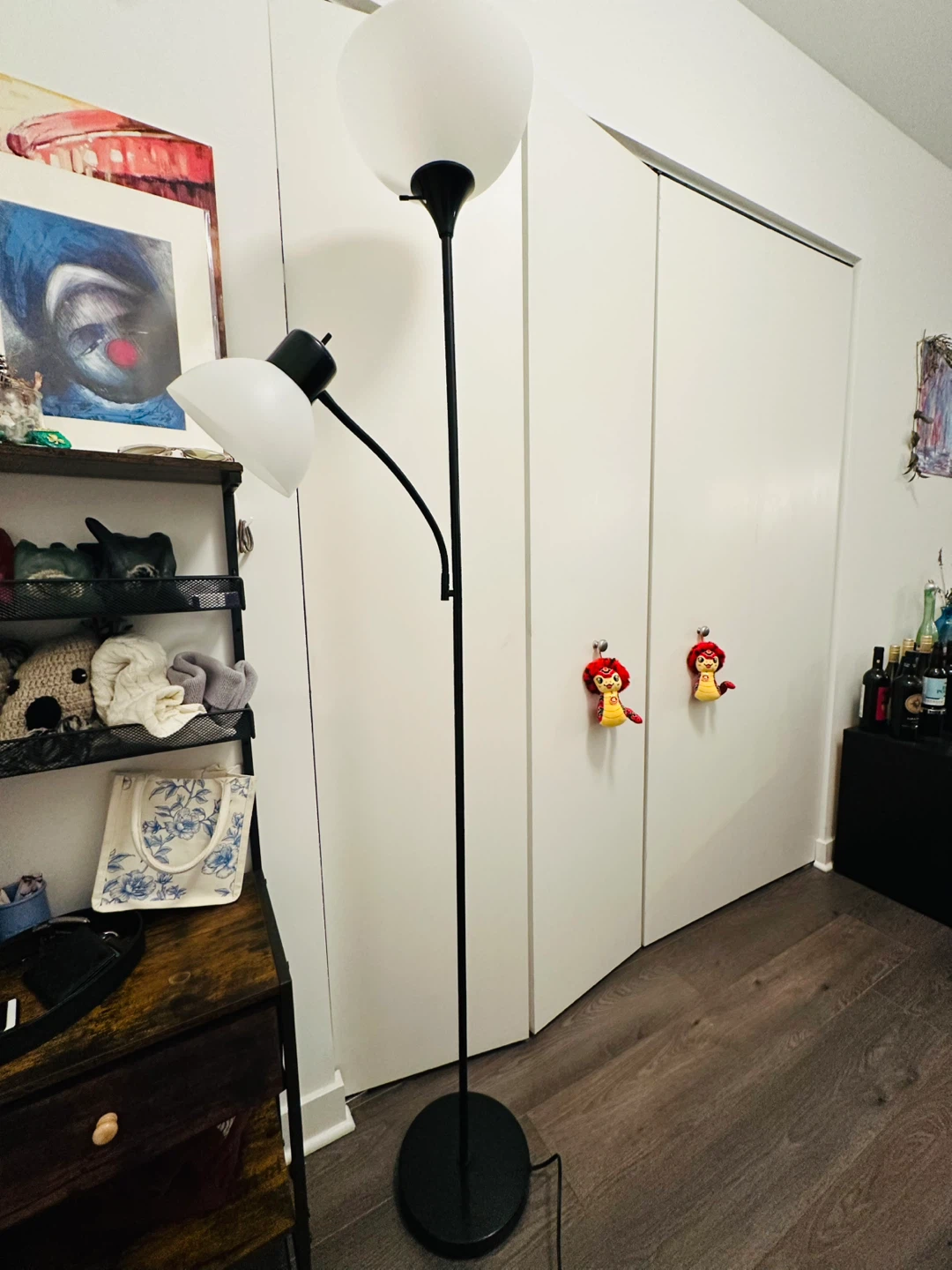Black Floor Lamp with Reading Light - photo 2