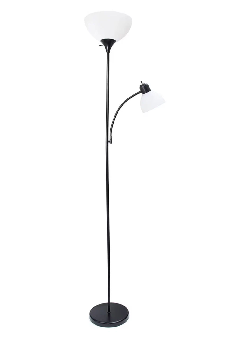 Black Floor Lamp with Reading Light
