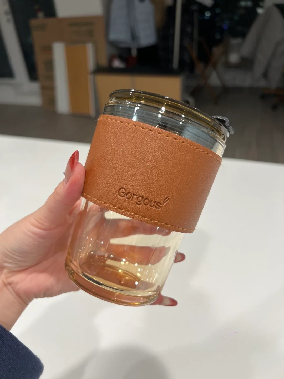 Gorgous Glass Tumbler with Sleeve image indicator(3)