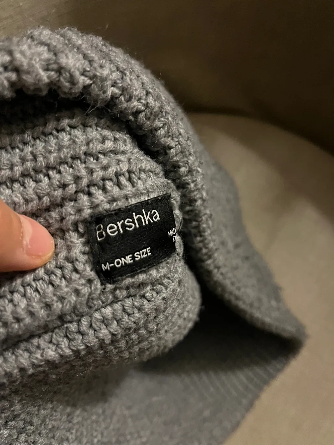 Bershka Grey Knit Neck Warmer - M image indicator(4)